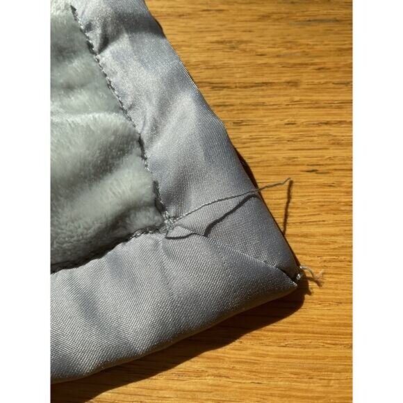 Carters Elephant Security Blanket Plush Lovey Grey & Silver Satin - Picture 5 of 9